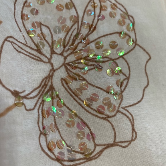 Jonathan Martin Studios Summer Dress Cute Floral Pattern with Shimmer 12 - Picture 4 of 11